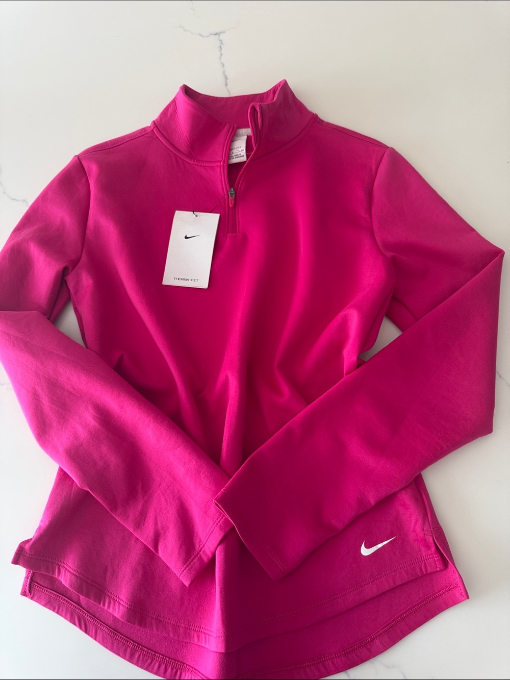 Nike Women's Fuchsia Quarter-Zip Utility Pullover